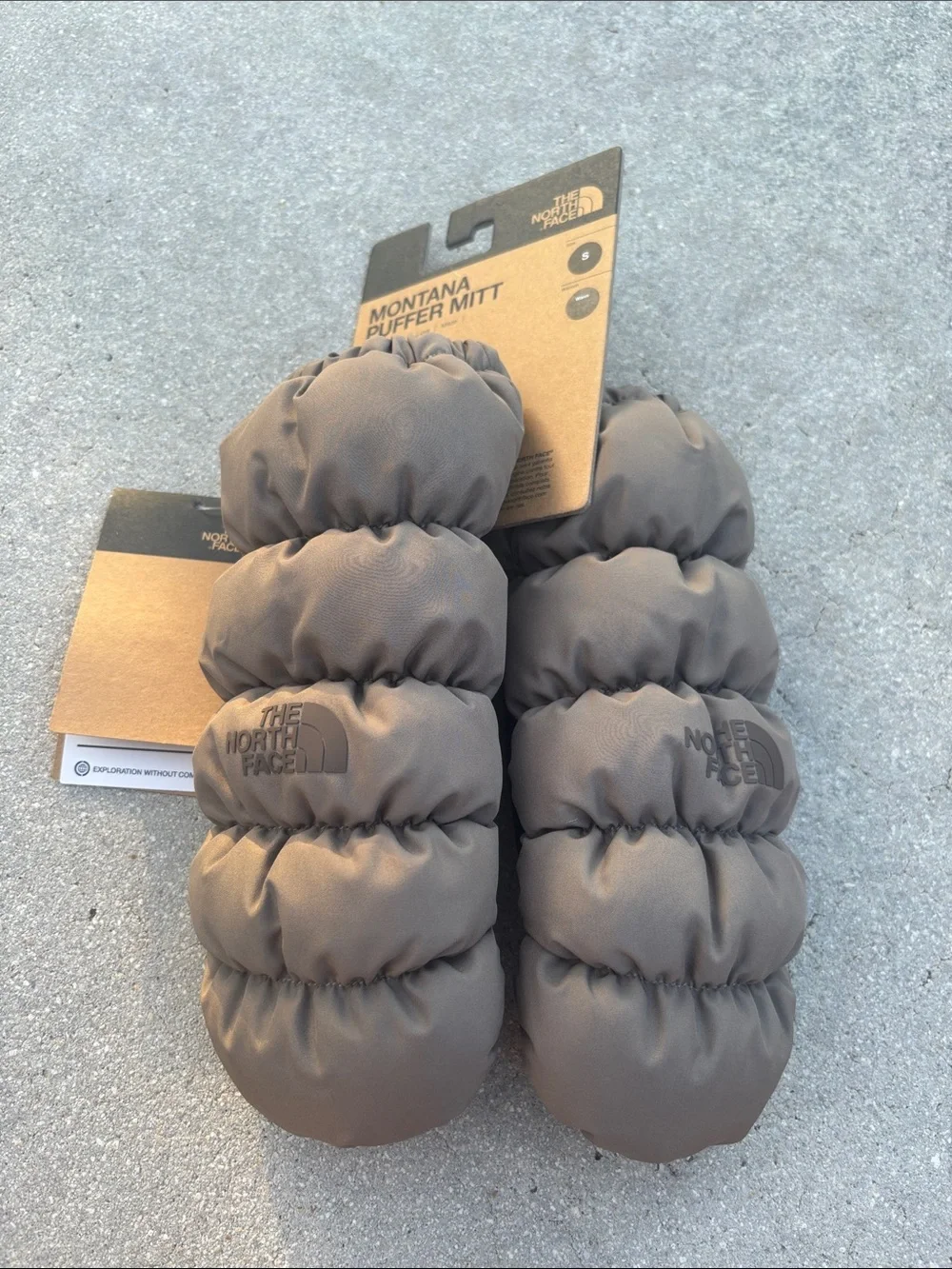 The North Face Montana Puffer Mitts - Mocha Brown - Small